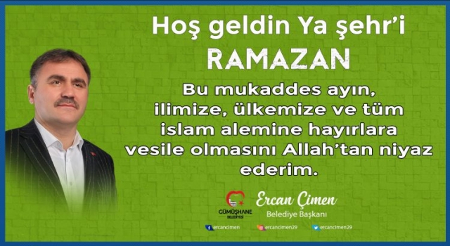 Belediye Başkanı Ercan Çimen'in Ramazan Mesajı