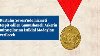 Gümüşhaneli Kurtuluş savaşı Şehidine İstiklal Madalyası