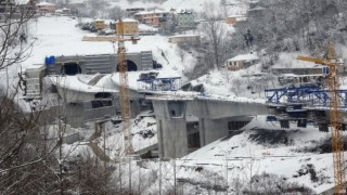 Yeni Zigana Tünelinde kışa rağmen çalışmalar hızla devam ediyor