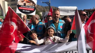 Gümüşhane’de Filistin’e destek yürüyüşü düzenlendi